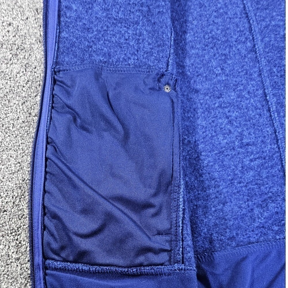 Avalanche Full Zip Sweater Jacket Womens Large Blue Marled Fleece Funnel Neck - Picture 13 of 15